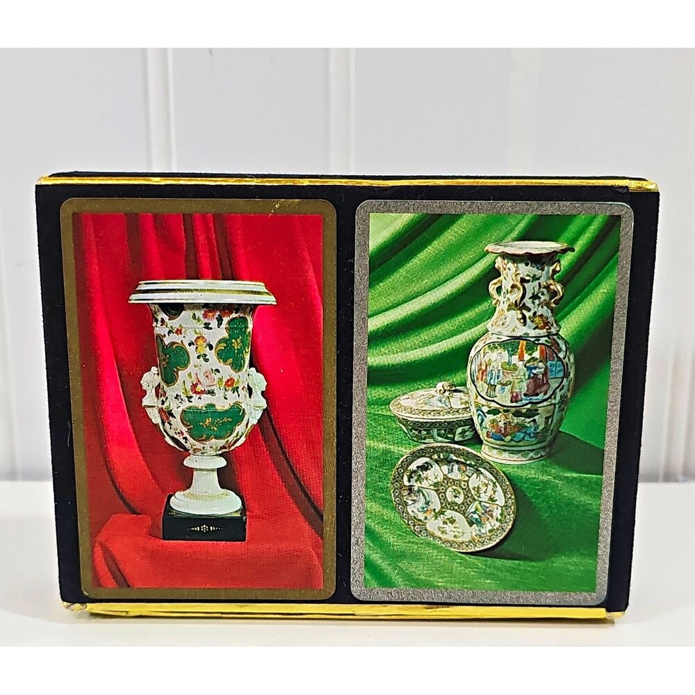 Vintage Congress Art Theme Card Deck in Box, Red & Green Card Back